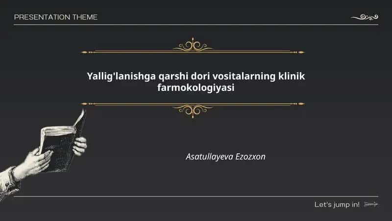 Yallig'lanishga qarshi dori vositalarning klinik farmokologiyasi