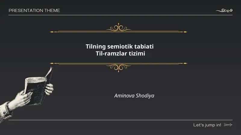 Tilning semiotik tabiati