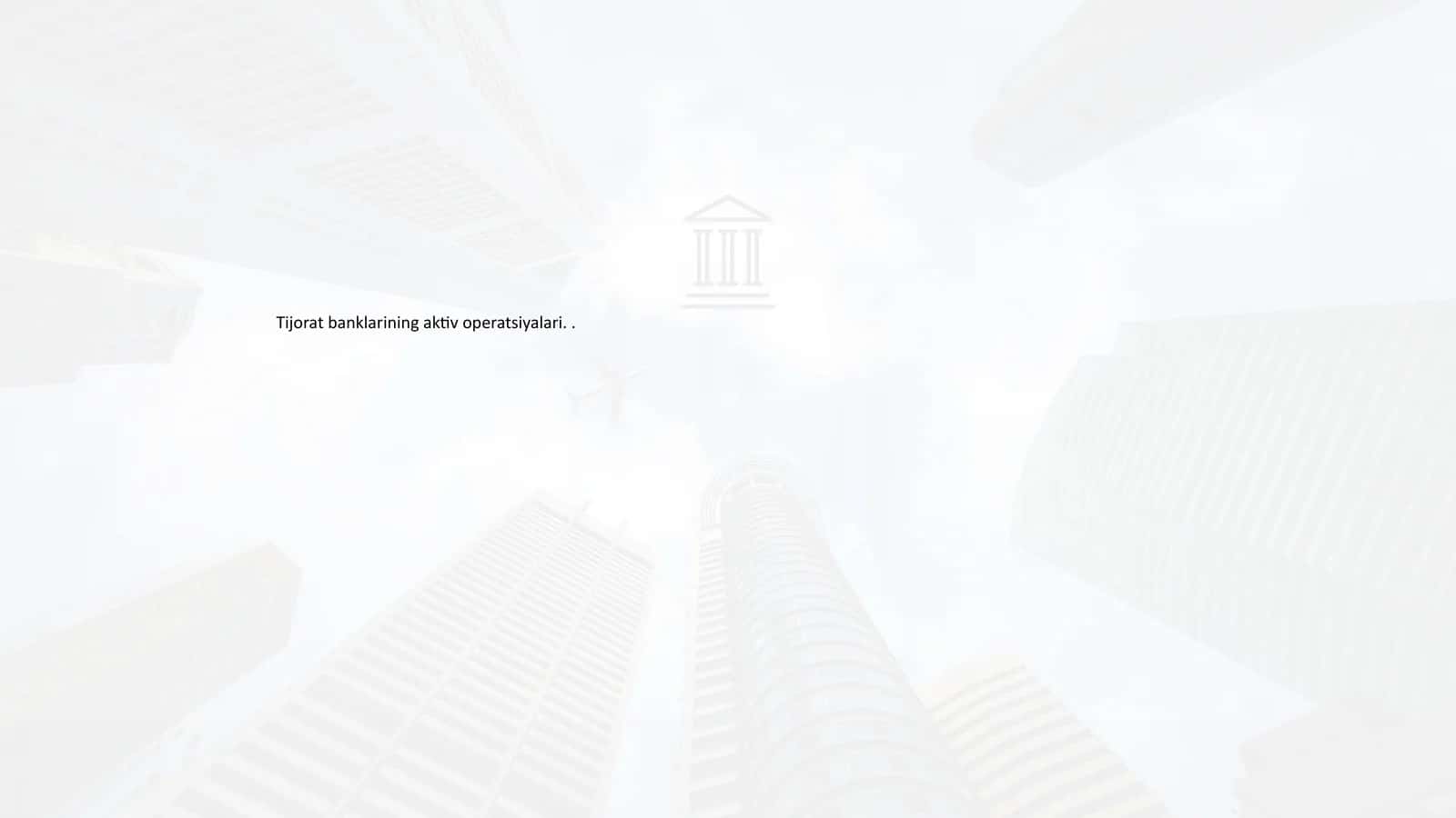 Bank aktiv operatsiyalari