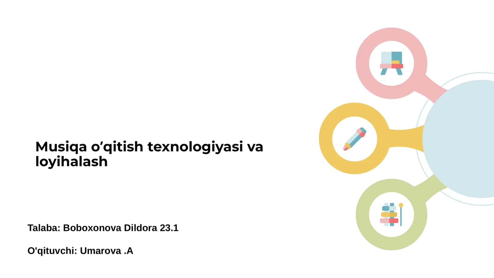 Musiqa o’qitish texnologiyasi va loyihalash