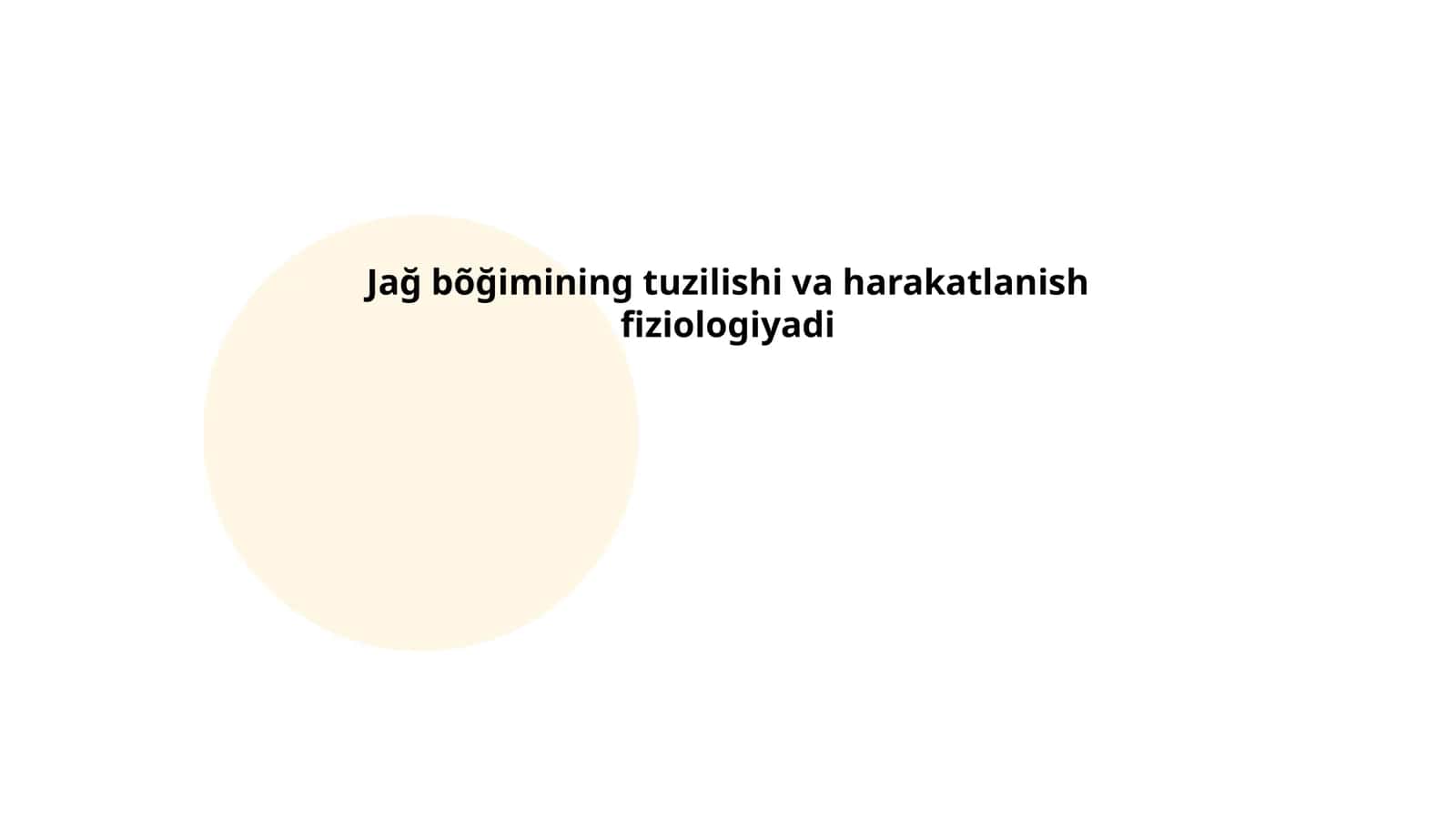 Jağ bõğimining tuzilishi va harakatlanish fiziologiyadi
