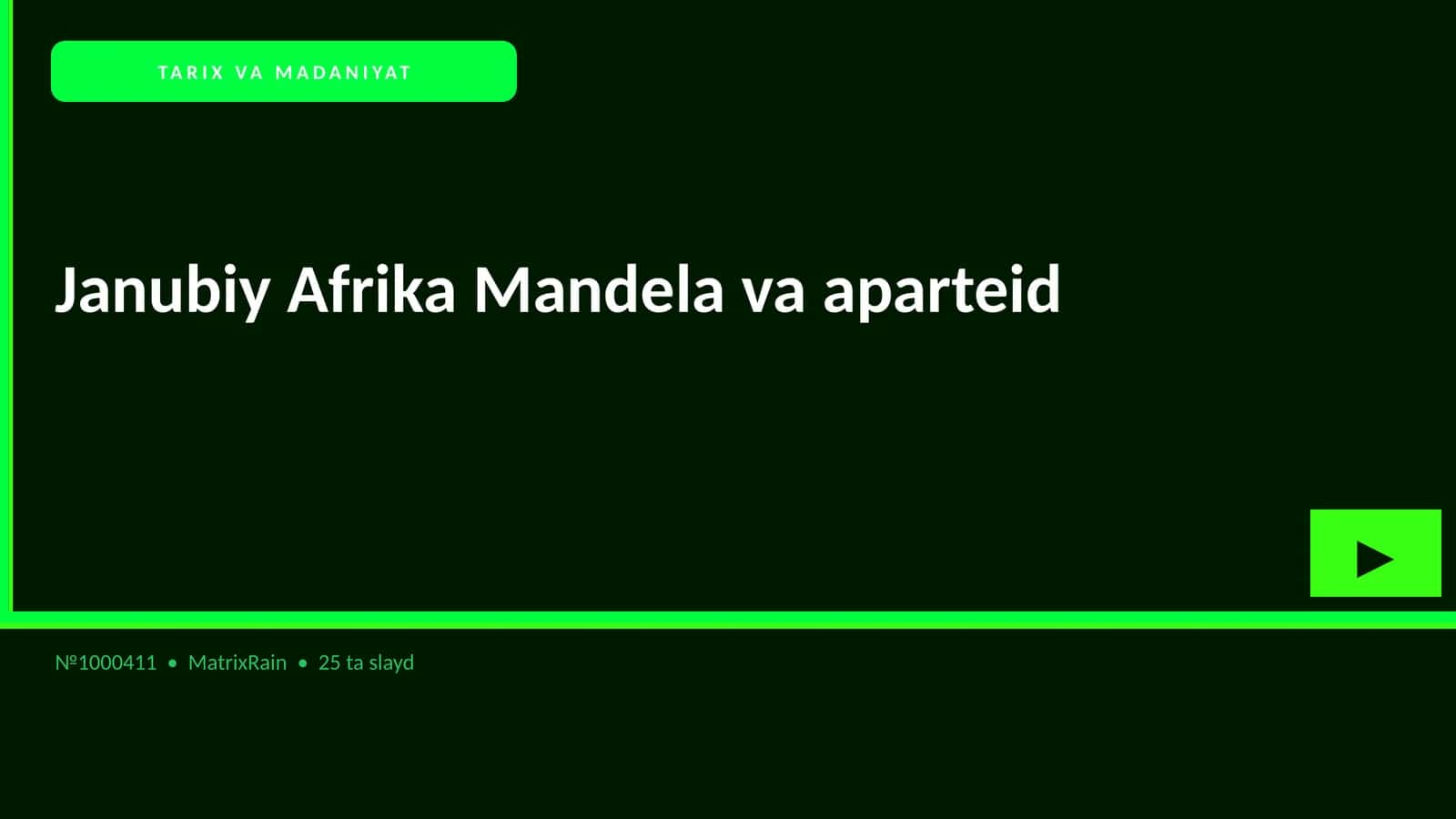 Janubiy Afrika Mandela va aparteid