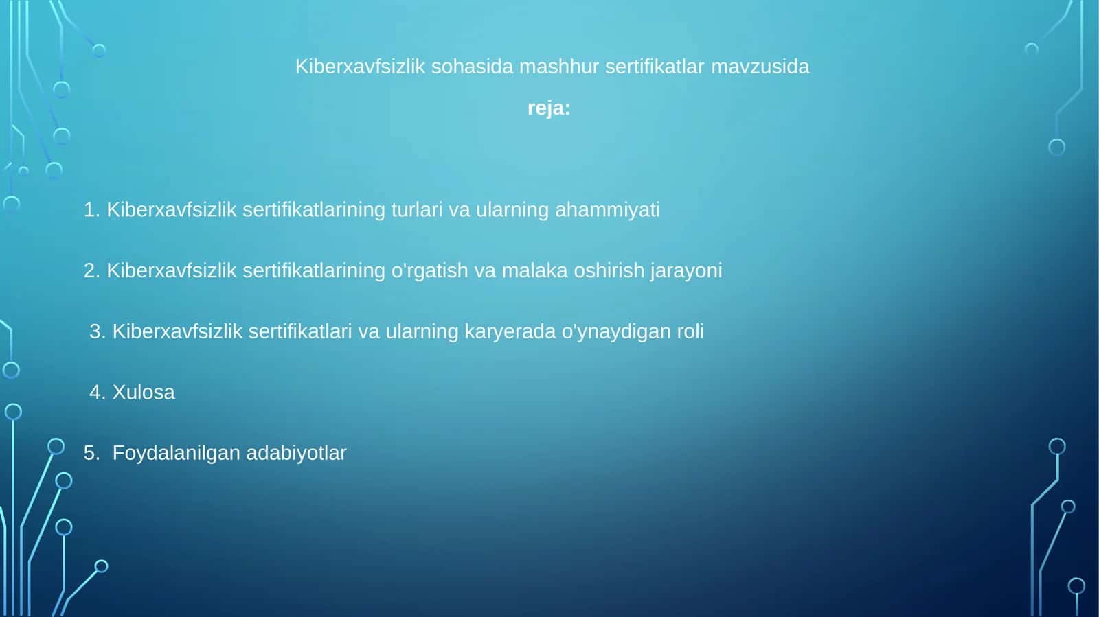 Kiberxavfsizlik sohasida mashhur sertifikatlar