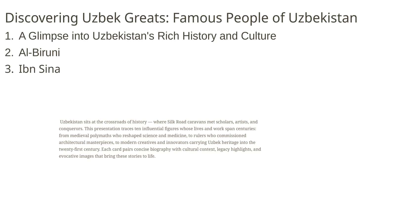 Discovering Uzbek Greats: Famous People of Uzbekistan