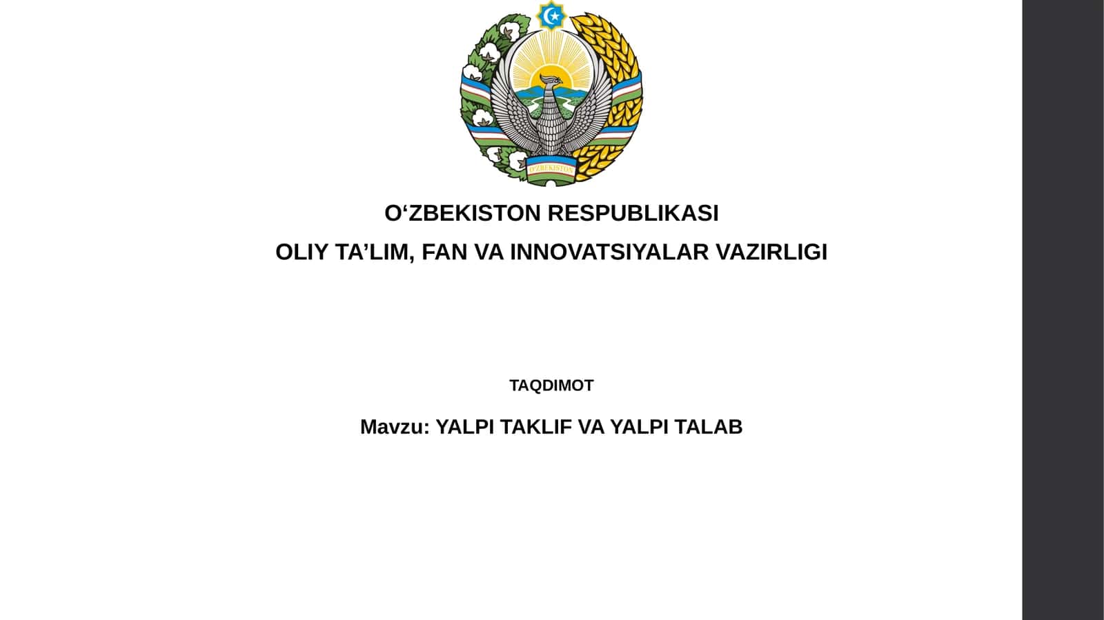 YALPI TAKLIF VA YALPITALAB