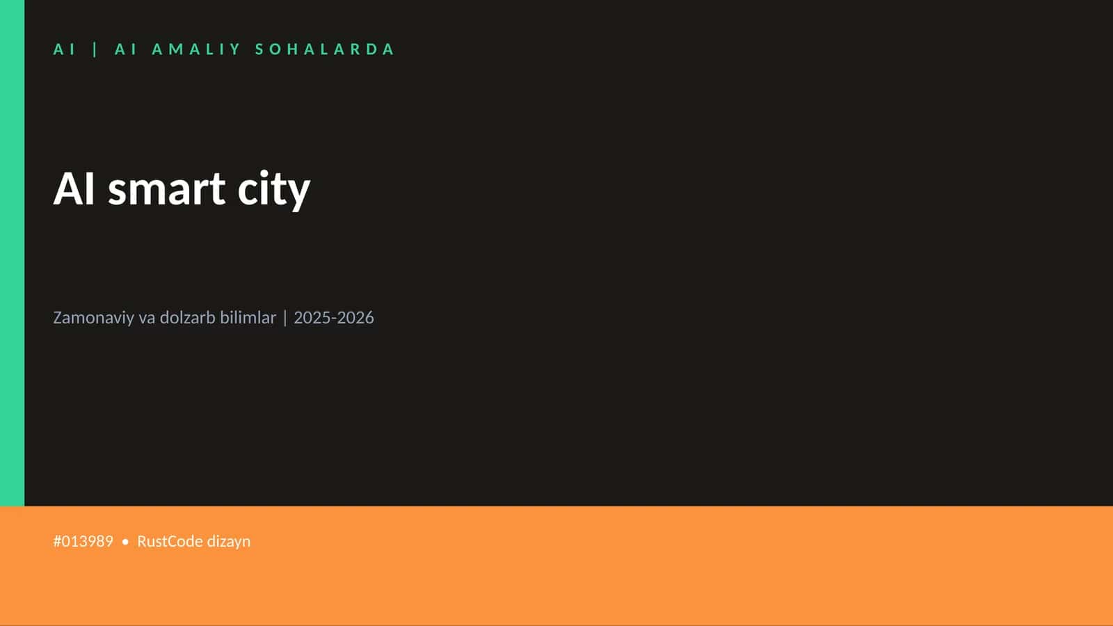 AI AMALIY SOHALARDA