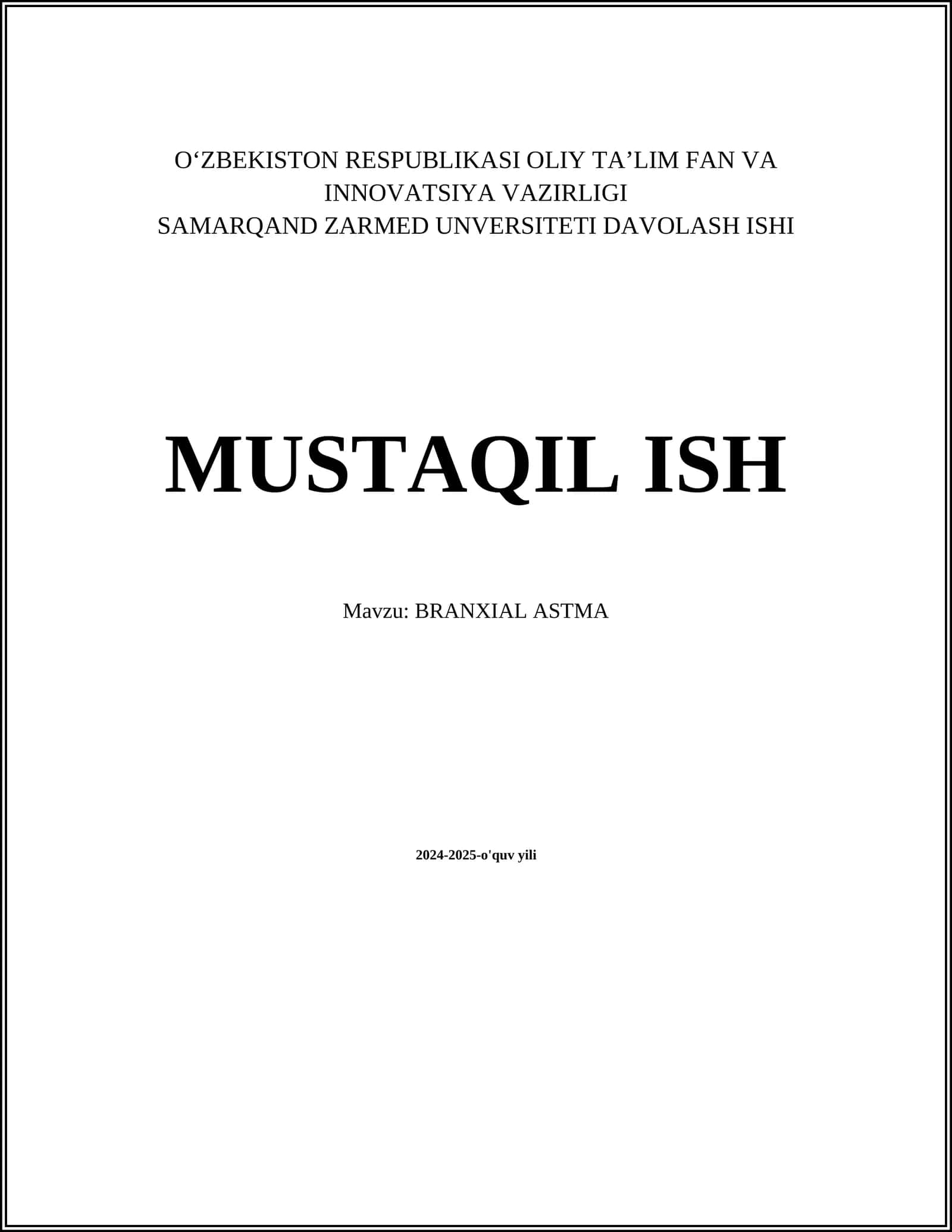 BRANXIAL ASTMA