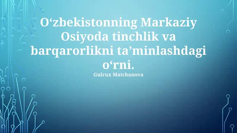 Mintaqaviy hamkorlik tashabbuslari
