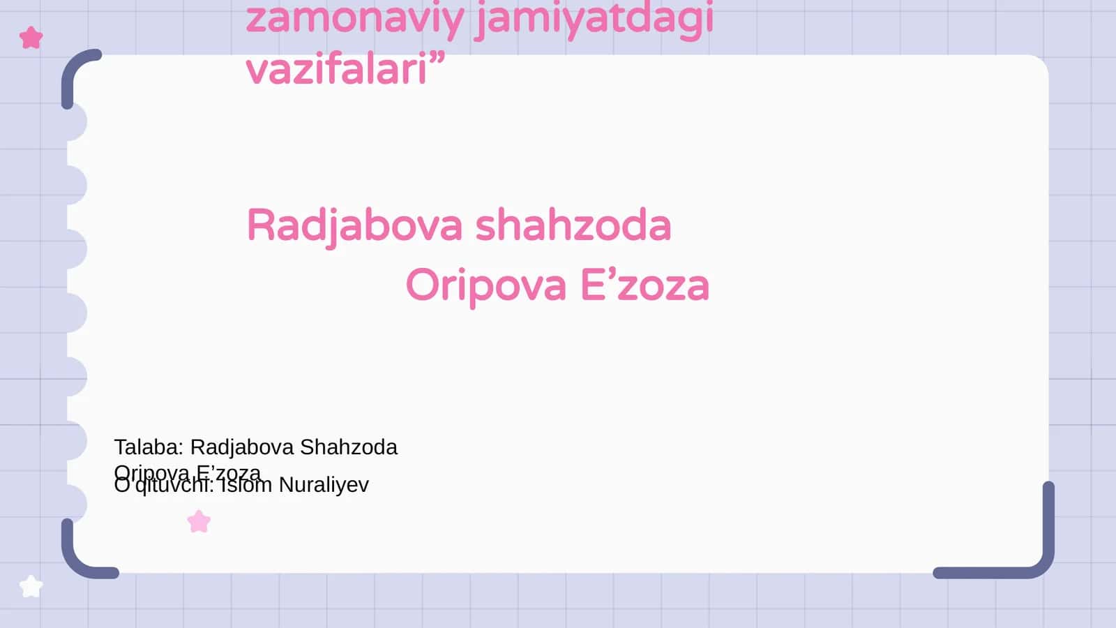 Pedagogika fanining zamonaviy jamiyatdagi vazifalari