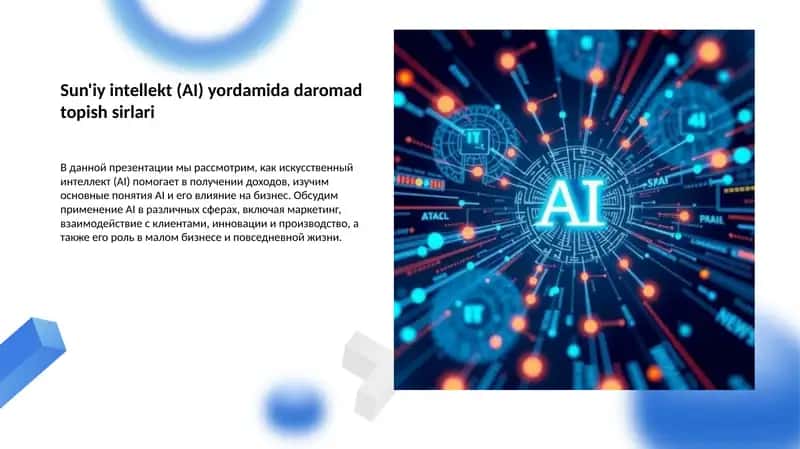 Sun'iy intellekt (AI) yordamida daromad topish sirlari