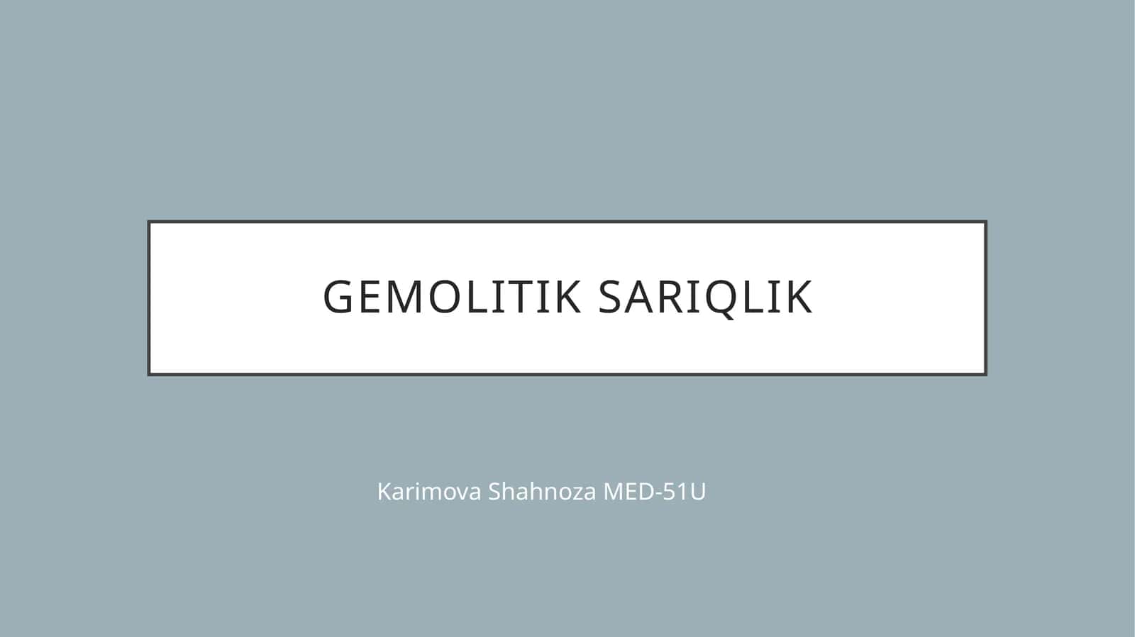 Gemolitik sariqlik