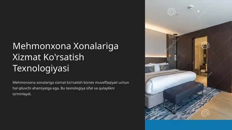 Mehmonxona Xonalariga Xizmat Ko'rsatish Texnologiyasi