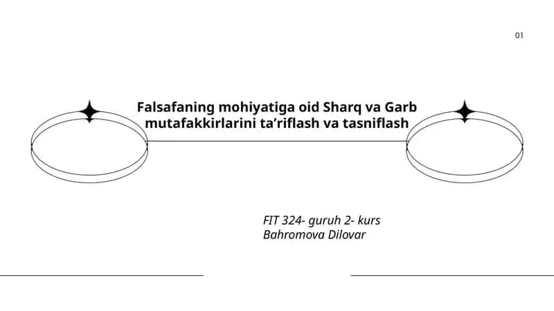 Falsafaning mohiyatiga oid Sharq va Garb mutafakkirlarini taʼriflash va tasniflash