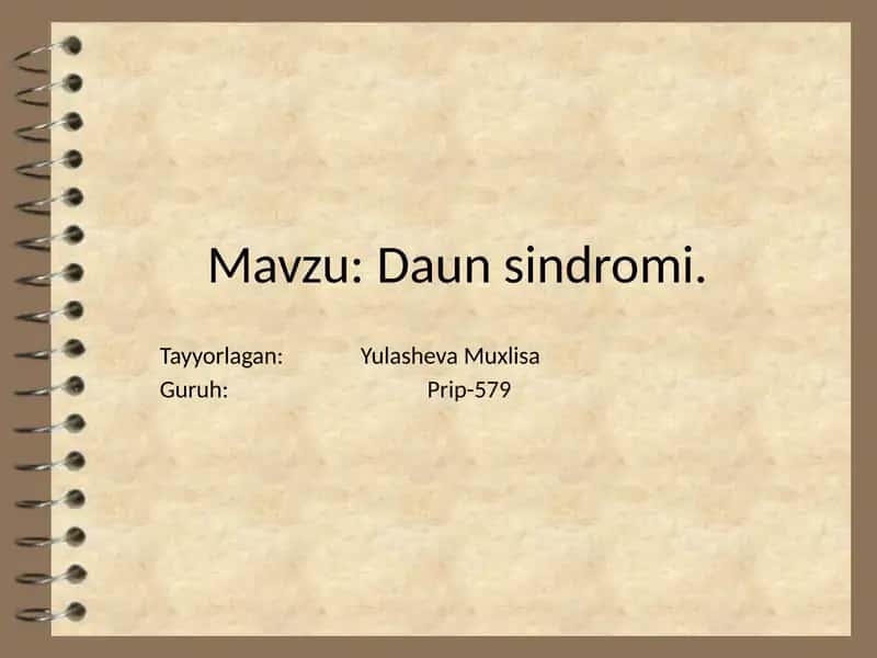 Daun sindromi