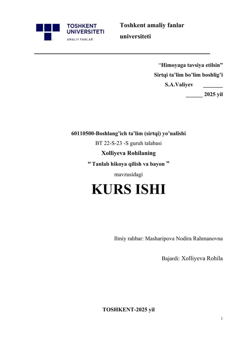 Tanlab hikoya qilish va bayon