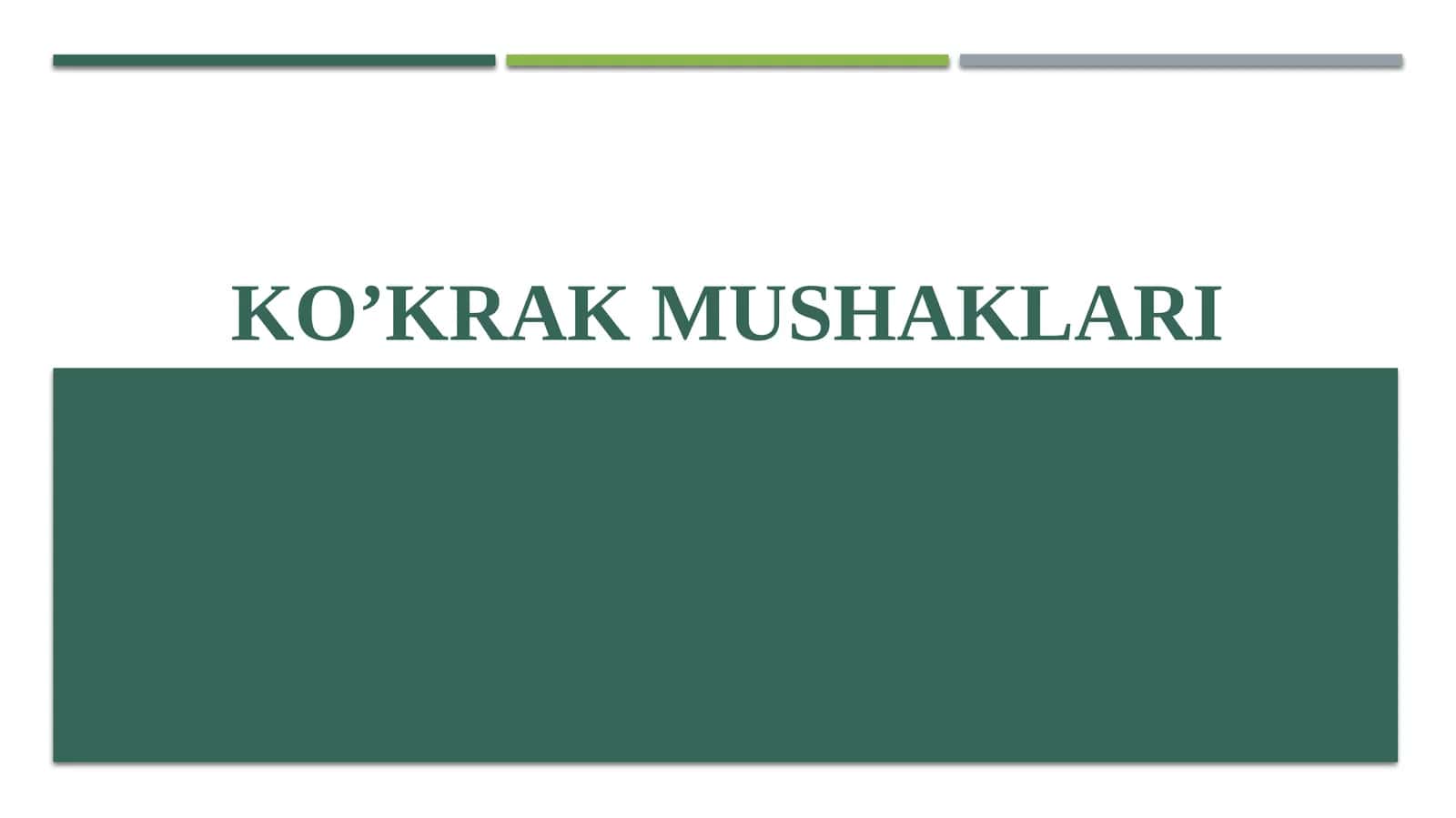 Ko’krak mushaklari