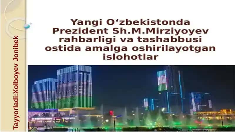 Yangi Oʻzbekiston taraqqiyot strategiyasi va davlat boshqaruvi islohotlari