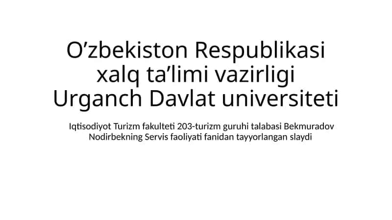 Servis Faoliyatidagi Qarama-qarshiliklar