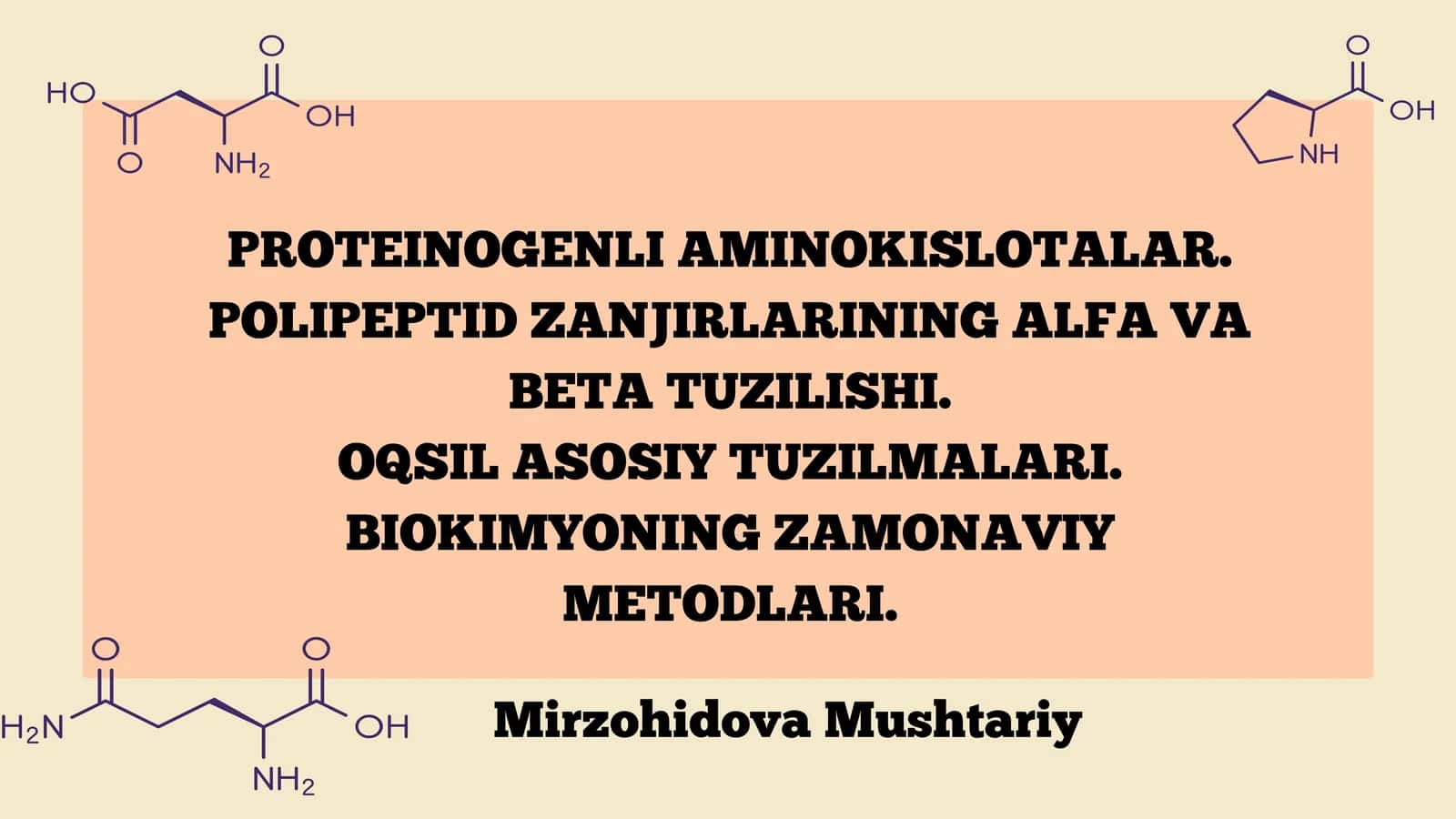Proteinogenli aminokislotalar