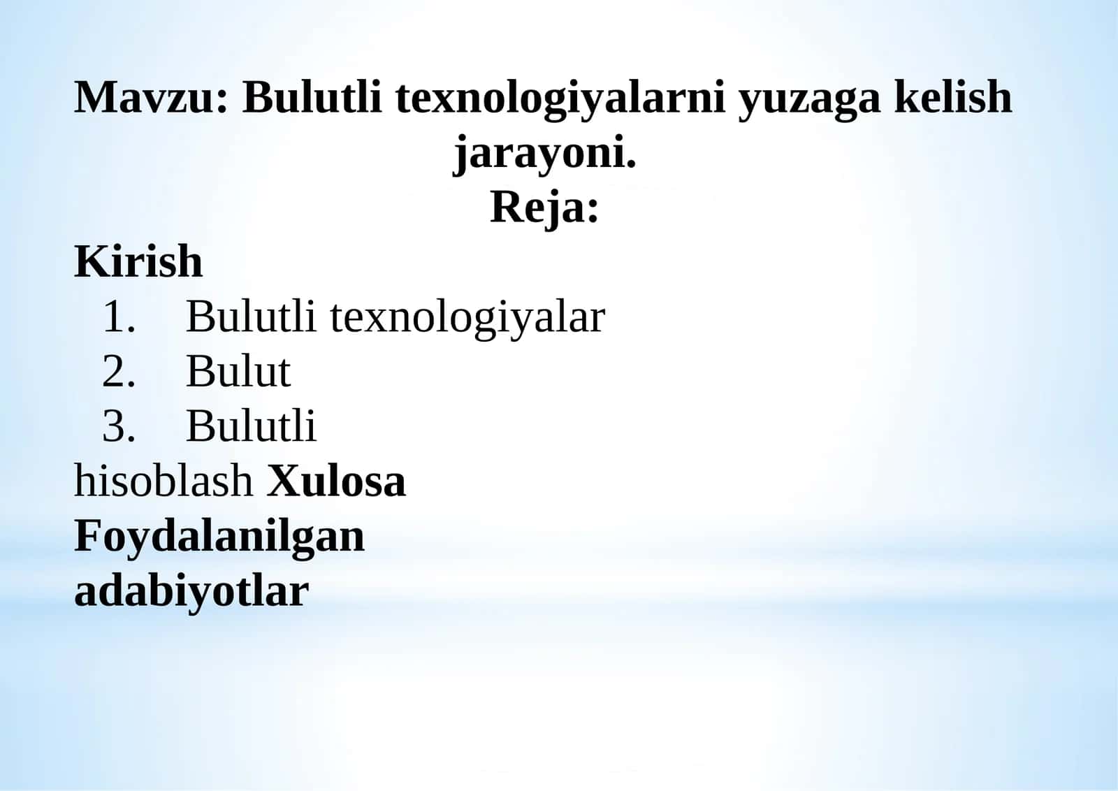 Bulutli texnologiyalarni yuzaga kelish jarayoni