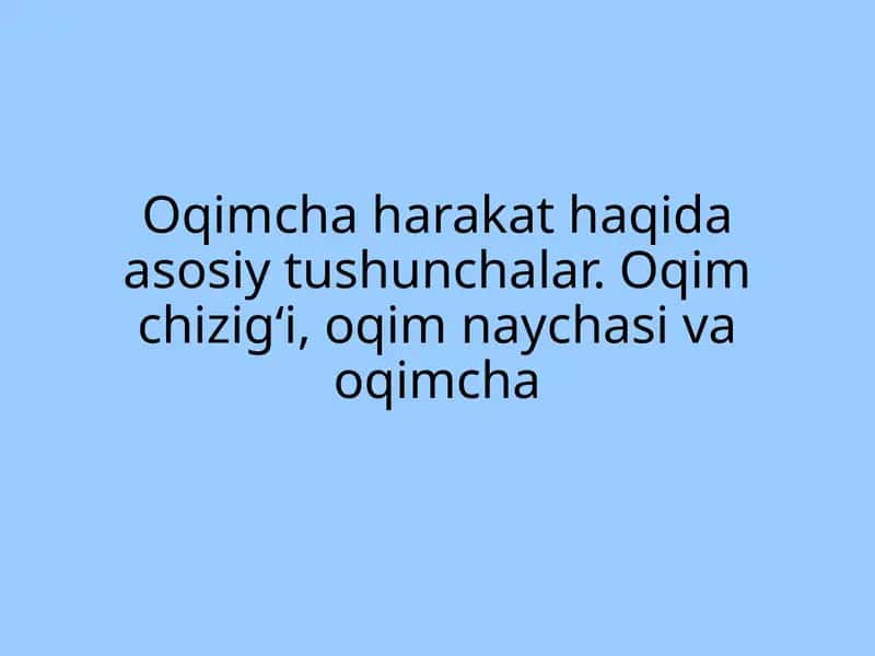Oqimcha harakat