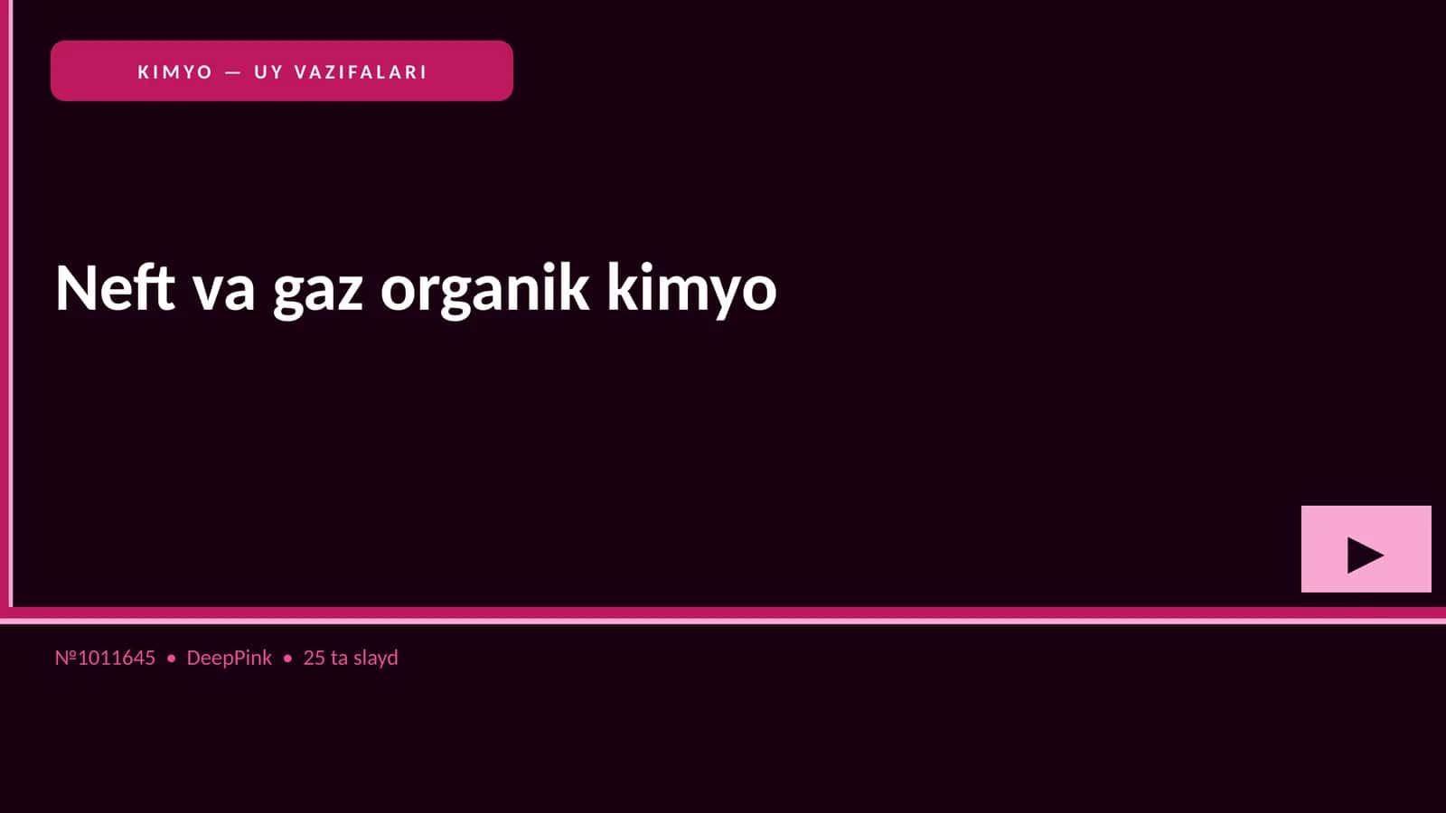 Neft va gaz organik kimyo