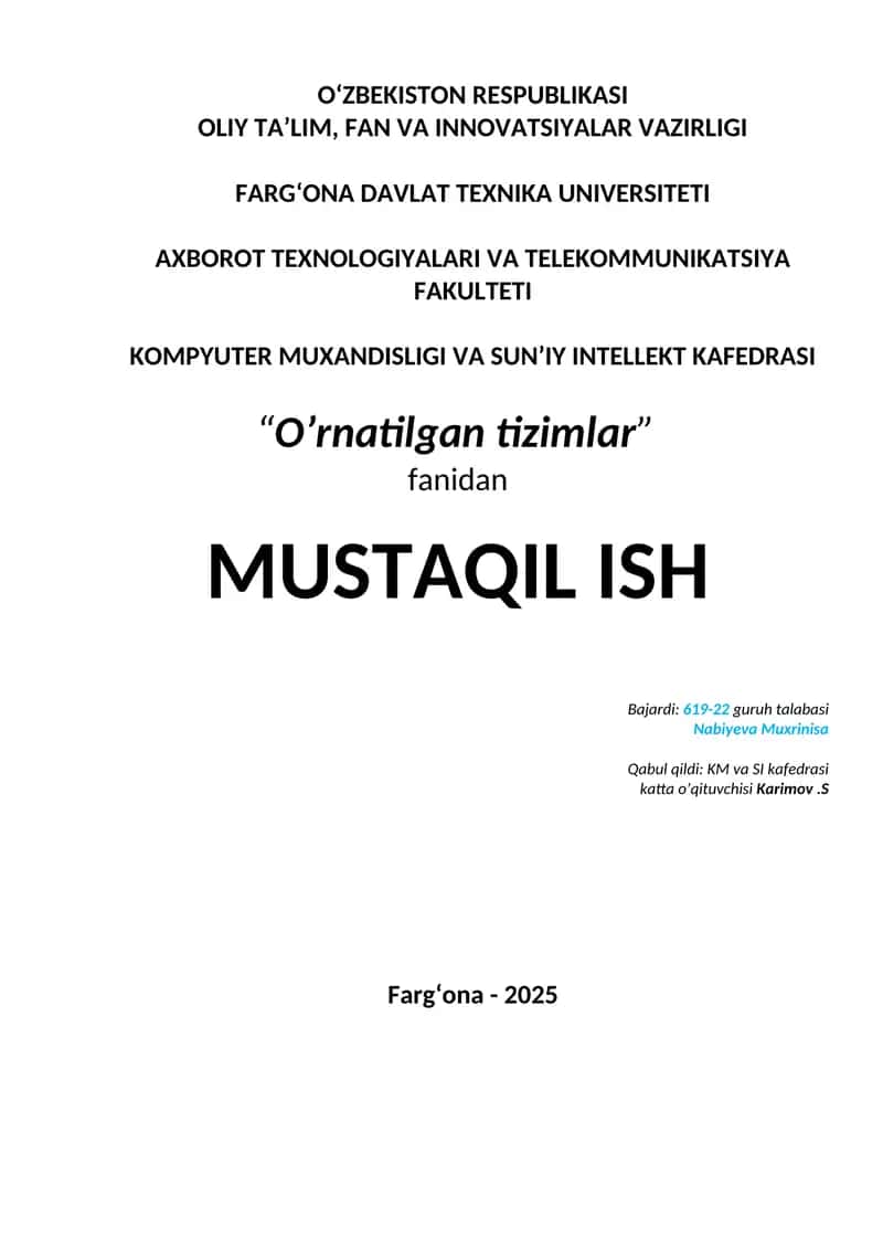 O‘rnatilgan operatsion tizimlarda xabarlar navbati