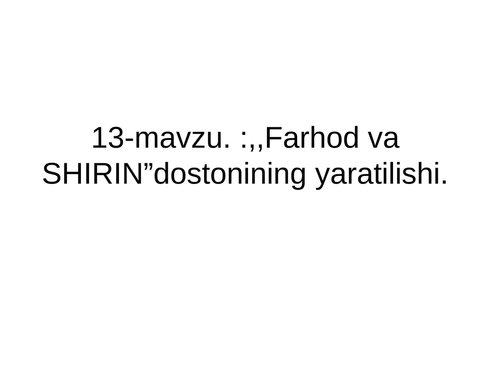 Farhod va SHIRIN