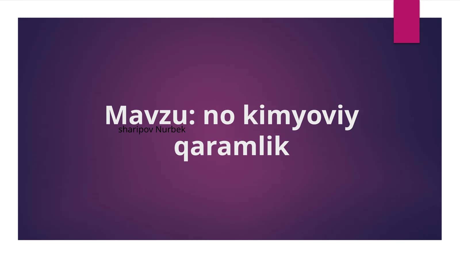 nokimyoviy qaramlik