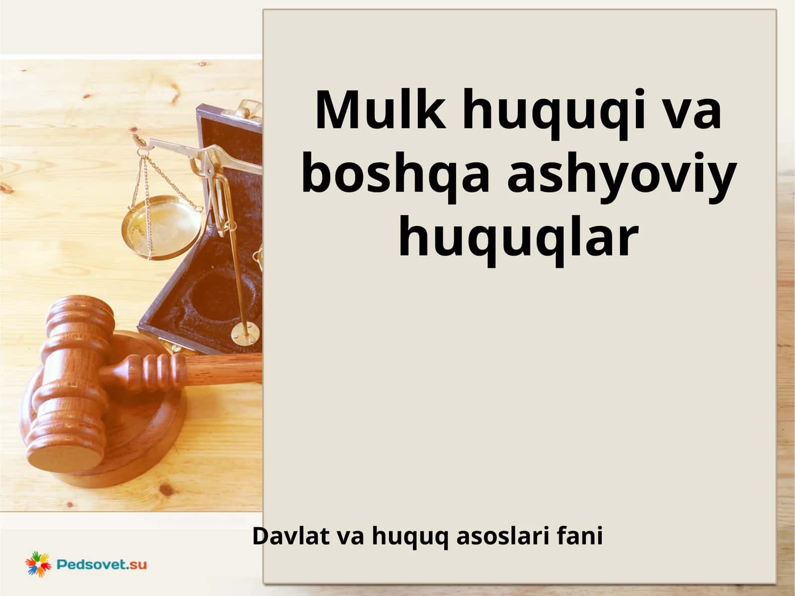 Mulkhuquqivaboshqaashyoviyhuquqlar