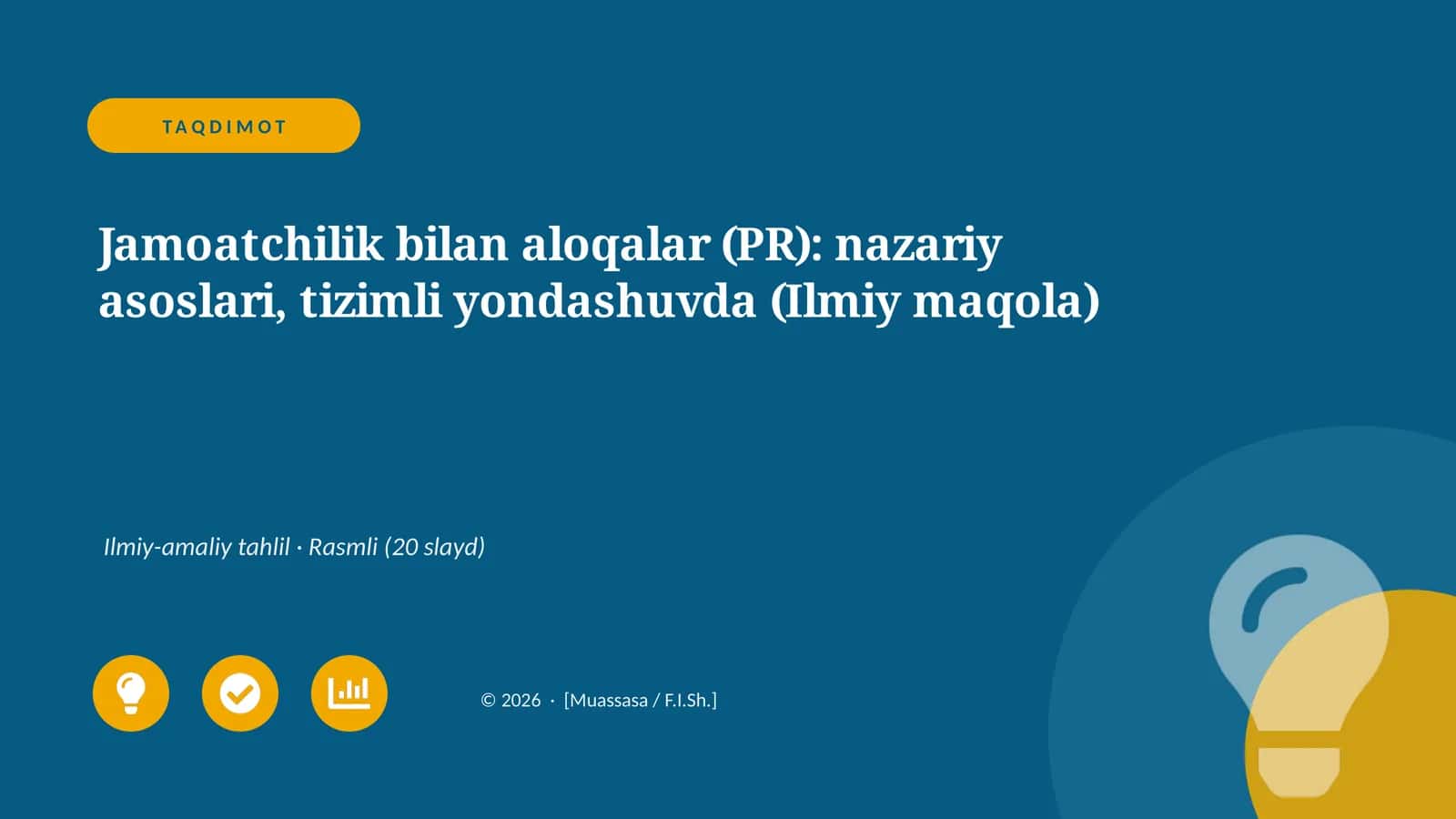 Jamoatchilik bilan aloqalar (PR)