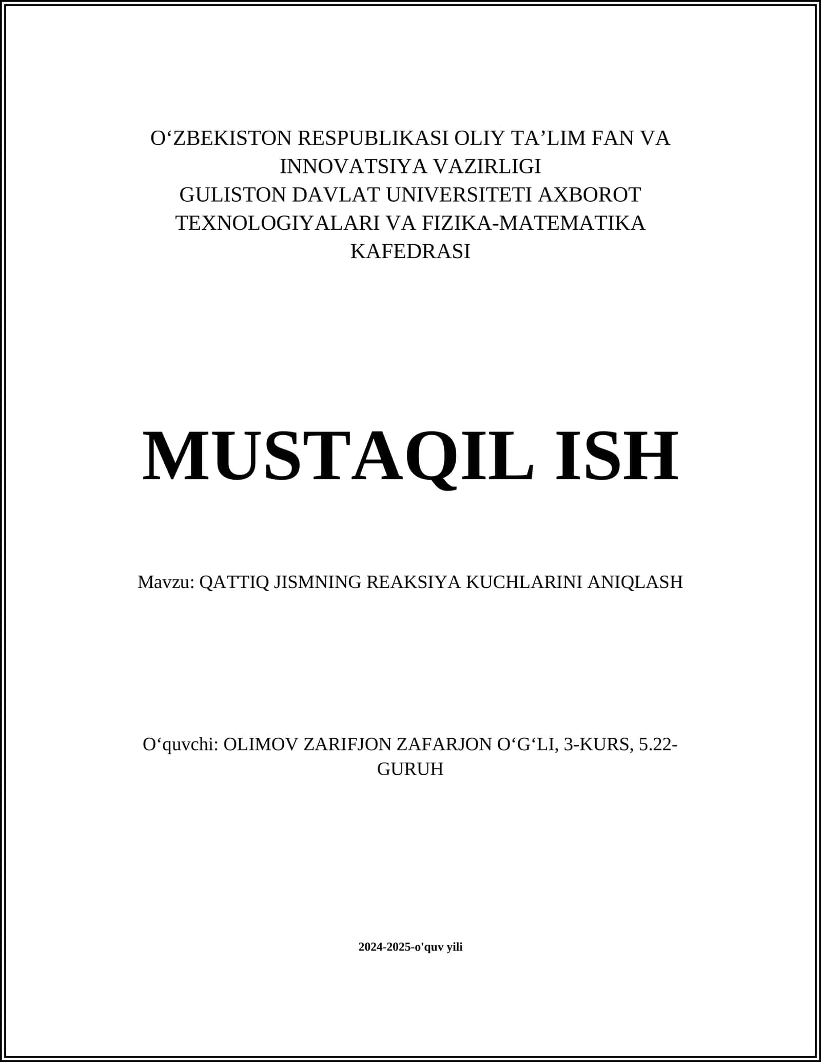 Qattiq jismning deformatsiya turlari