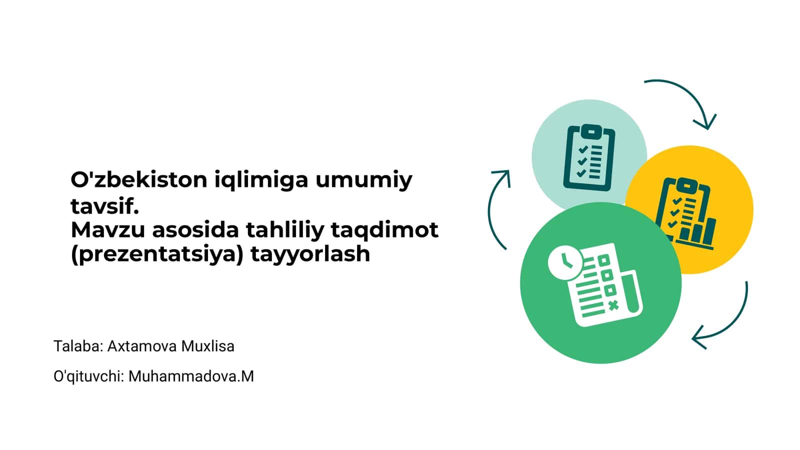 O'zbekiston iqlimiga umumiy tavsif