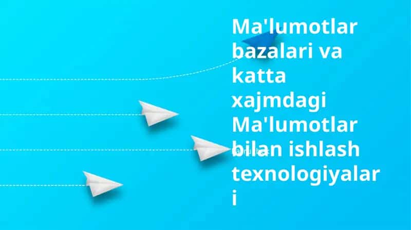 Ma'lumotlar Bazasi va Katta Ma'lumotlarning Integratsiyasi