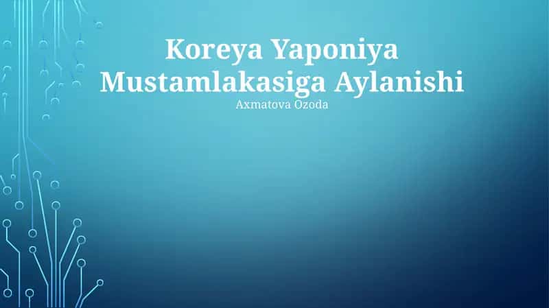 Koreya Yaponiya Mustamlakasiga Aylanishi
