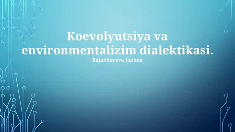 Muhitishunoslikning asosiy tamoyillaridan biri, 30 dan ortiq mamlakatlarning 1992-yildagi Rio-de-Janeyro sammitidagi kelishuvlari orqali global hamkorlikni talab qiladigan, ekologik muvozanatni saqlashga qaratilgandir