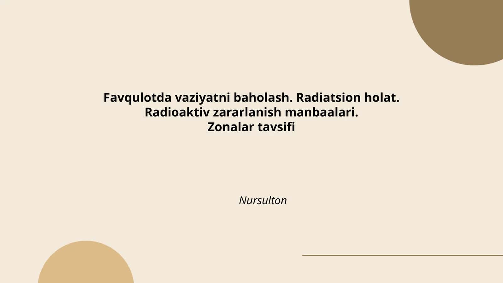 Favqulodda vaziyatni baholash