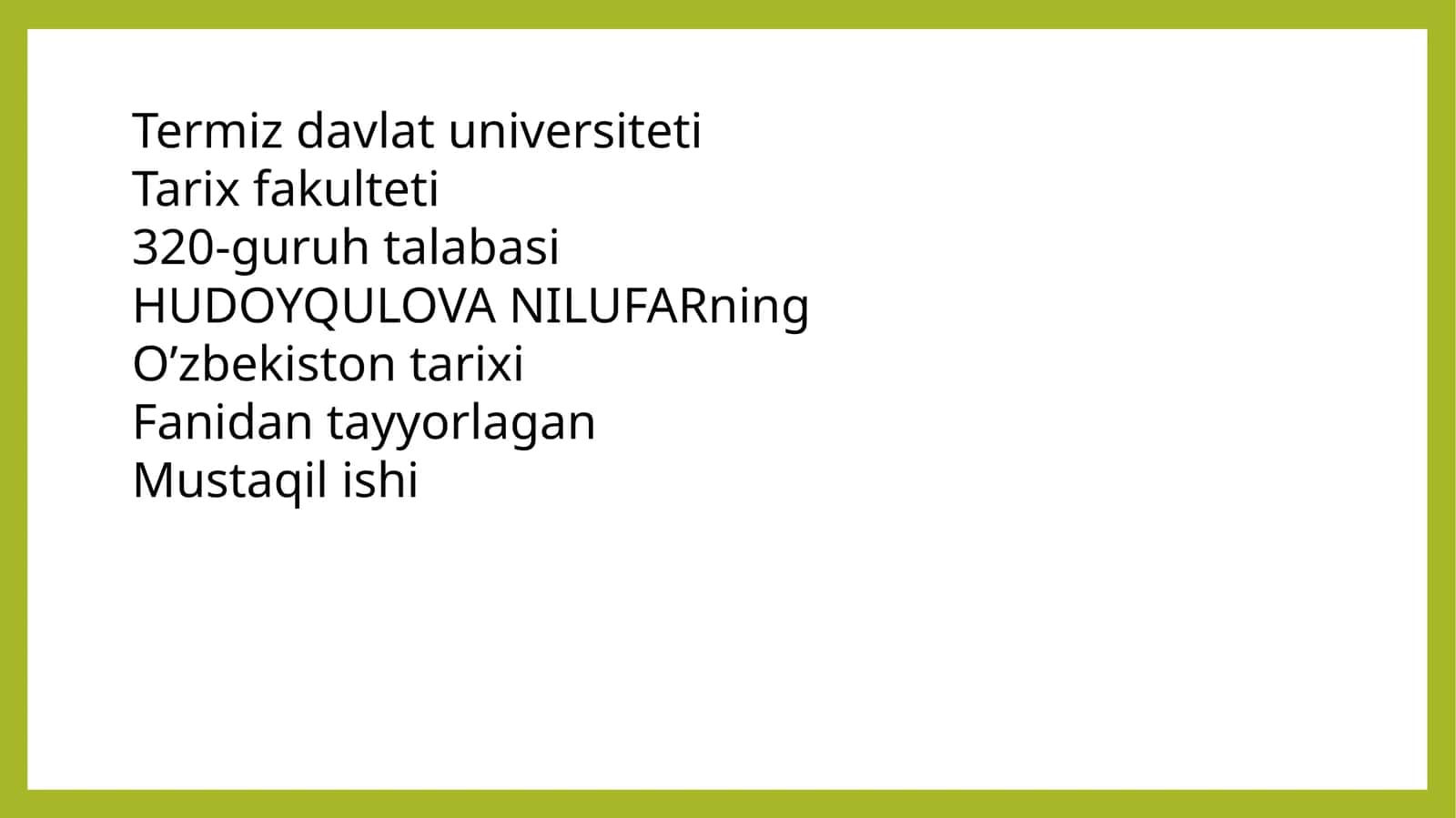 PAXTA ISHI VA OZBEK ISHI