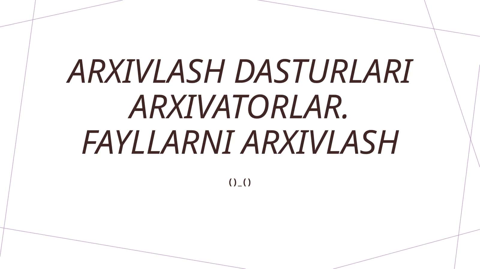 Fayllarni arxivlash dasturlari