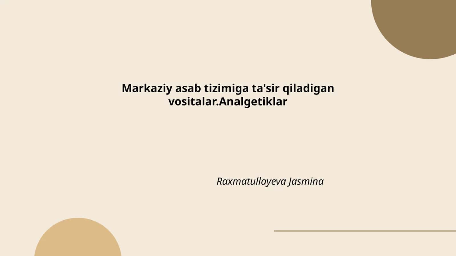 Analgetiklar