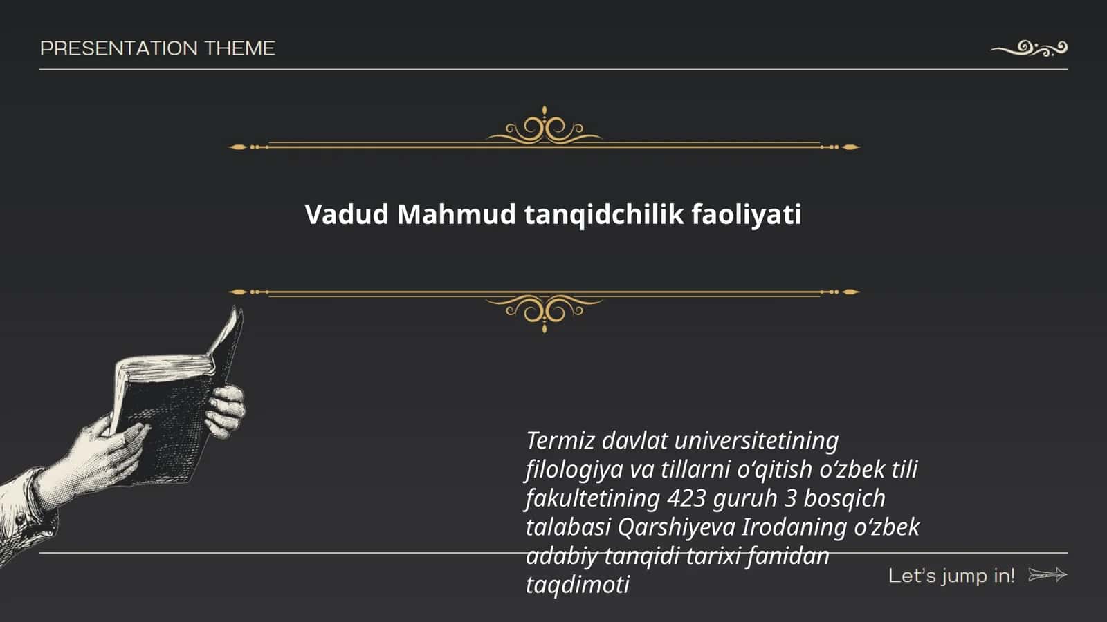 Vadud Mahmud tanqidchilik faoliyati