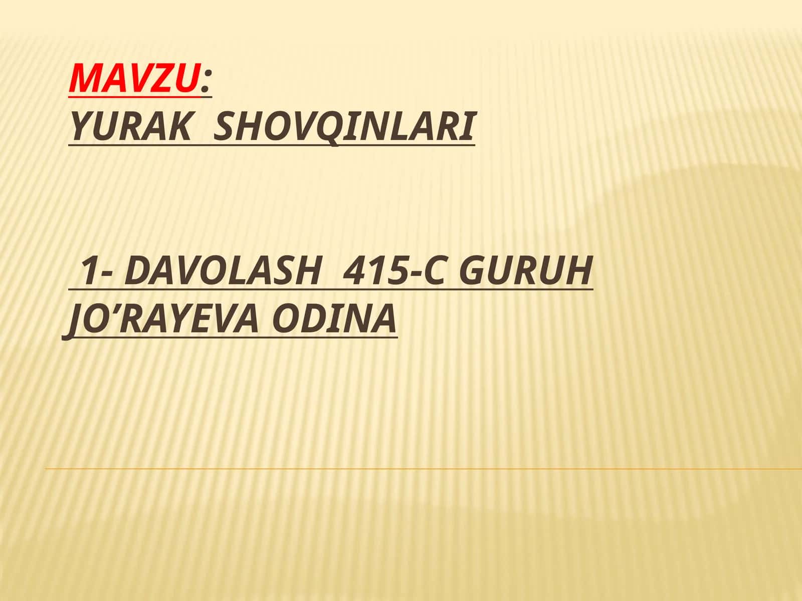 Yurak shovqinlari va  davolash