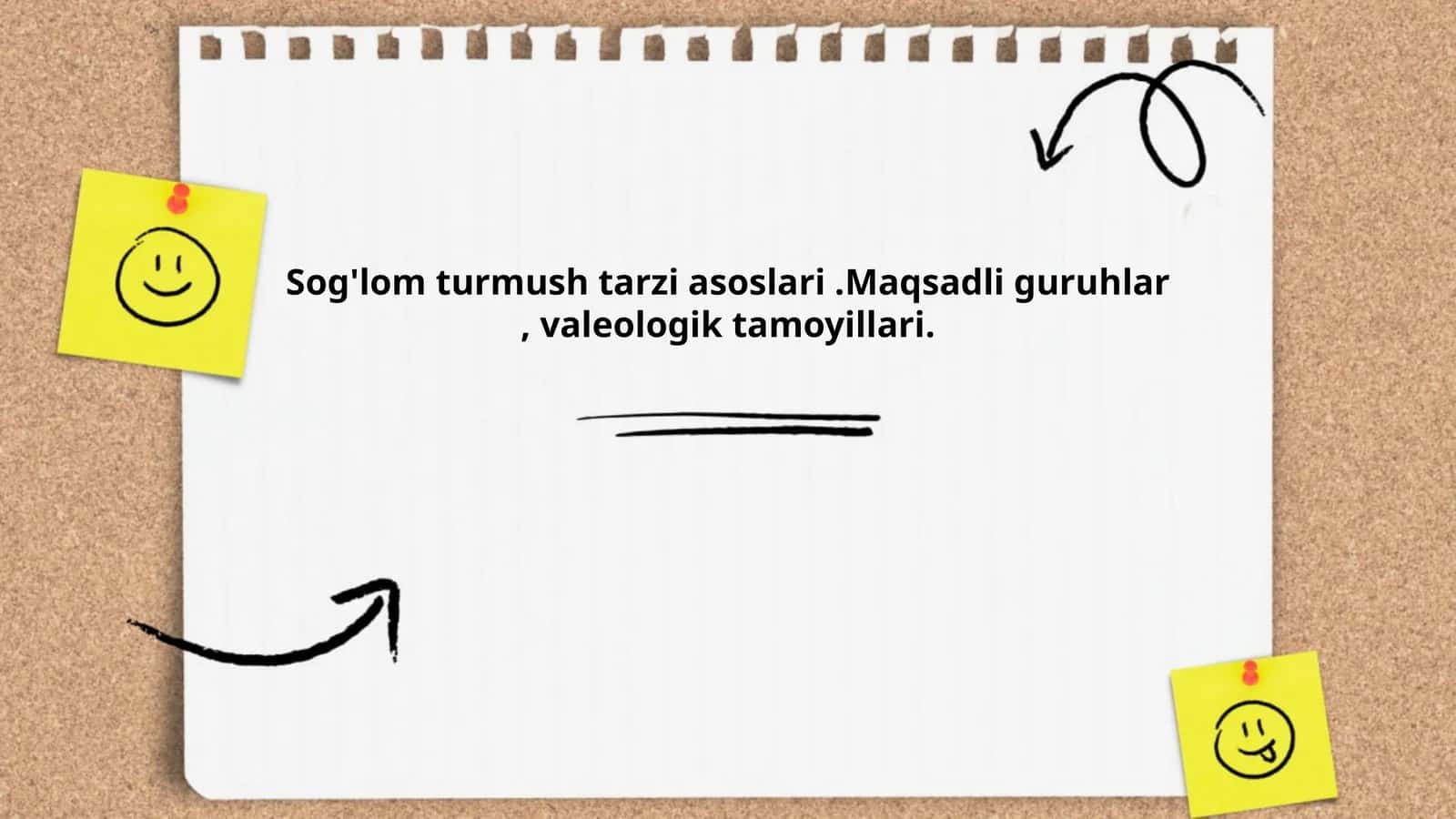 Sog'lom turmush tarzi asoslari