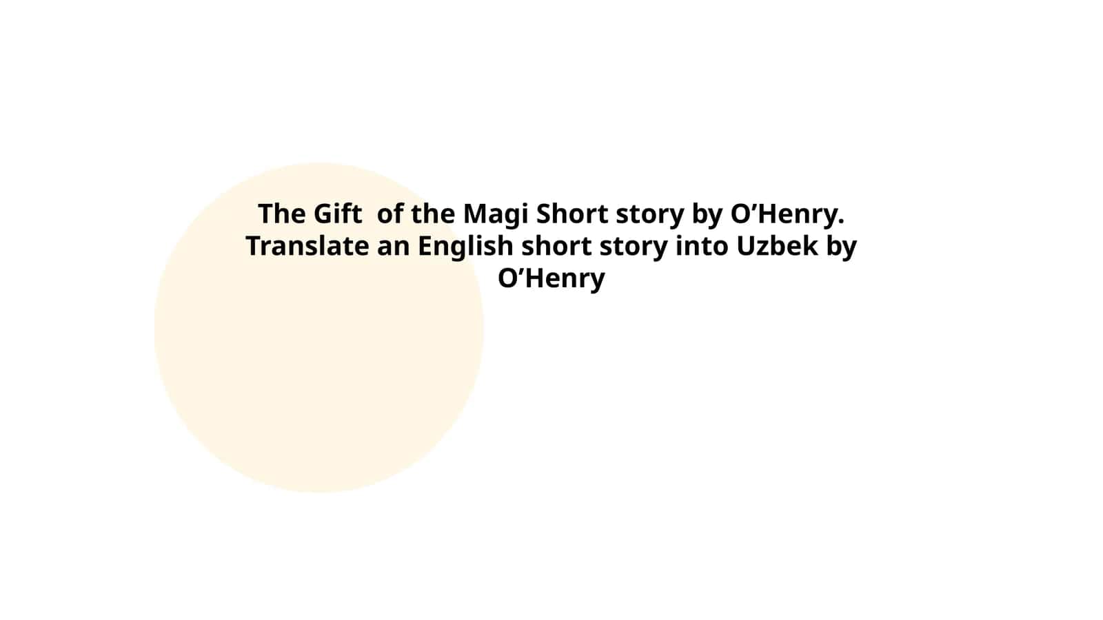 The Gift of the Magi Short story by O’Henry