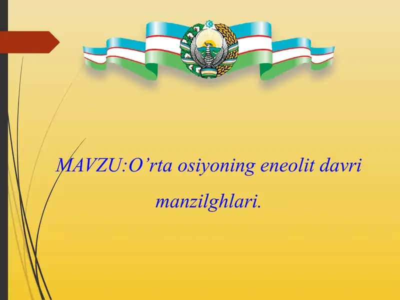 O'rta osiyoning eneolit davri manzilghlari