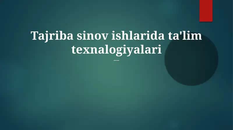 Eksperimental Dizayn va EdTex bilan Ma'lumotlar Tahlili