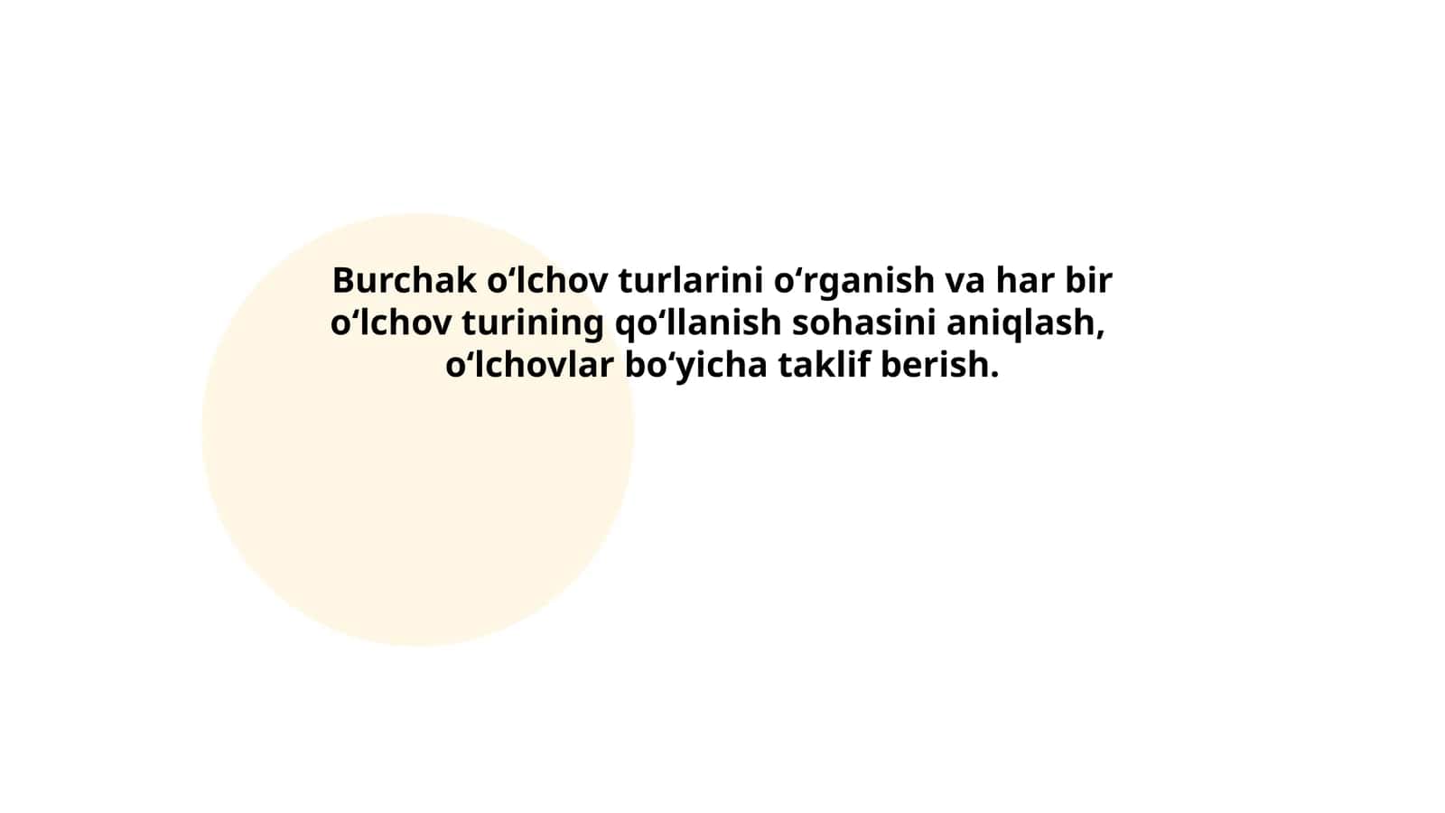 Burchak oʻlchovlarining asosiy turlari