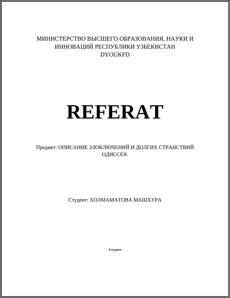REFERNAT ОПИСАНИЕ ЗЛОКЛЮЧЕНИЙ