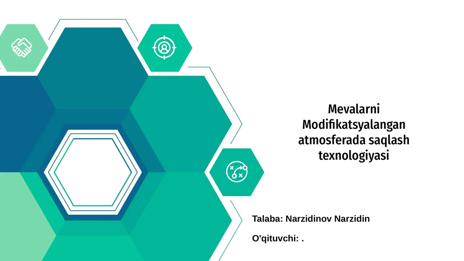 Mevalarni Modifikatsiyalangan atmosferada saqlash texnologiyasi