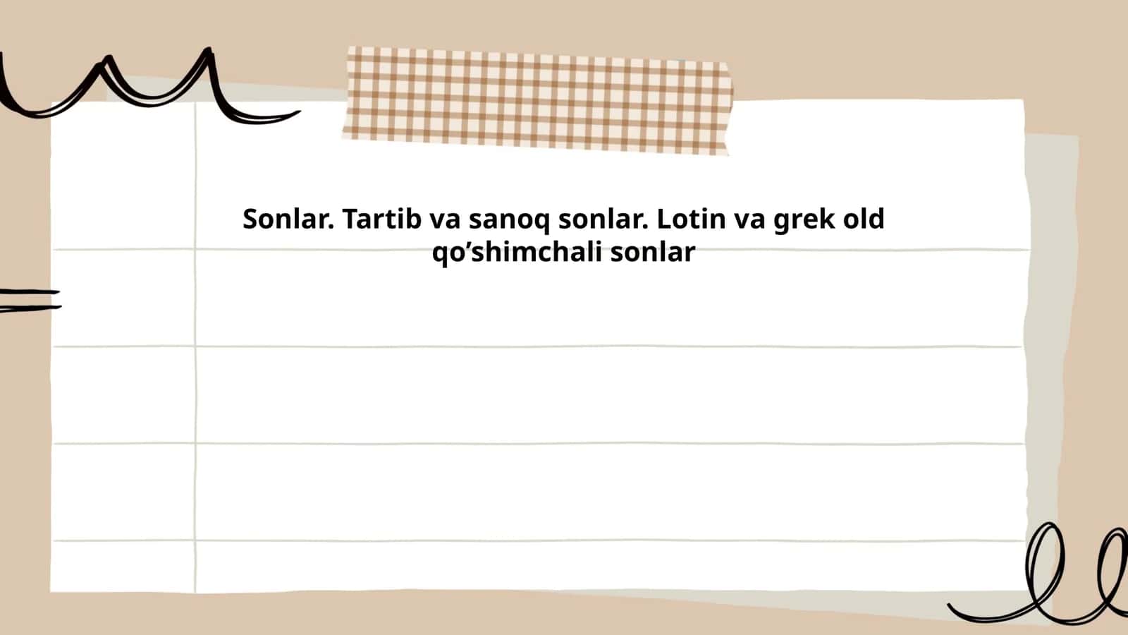 Lotin va grek old qo’shimchali sonlar